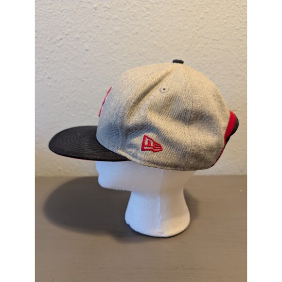 Atlanta Braves Hat Mens Large Medium  New Era 9 Fifty Strapback Baseball Gray - Picture 9 of 9